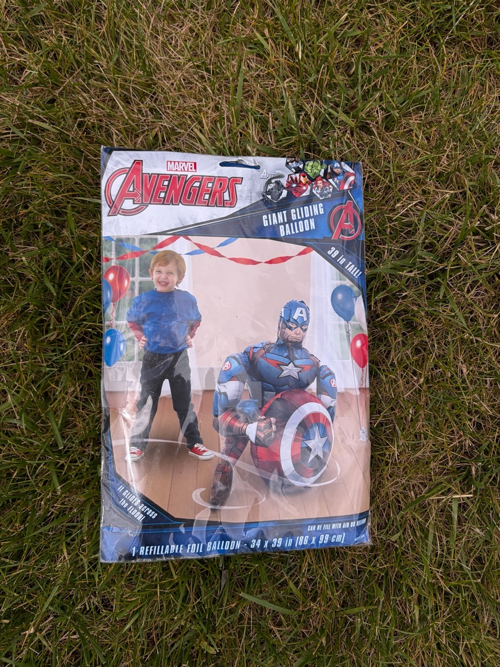Captain America Kids giant gliding balloon Blue/Red